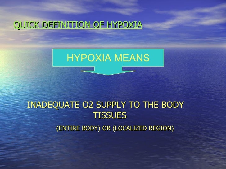 Hypoxia and oxygen therapy 3