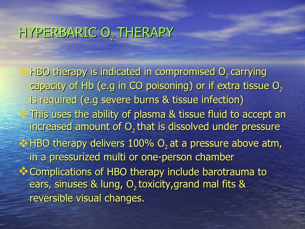 Hypoxia and oxygen therapy 3