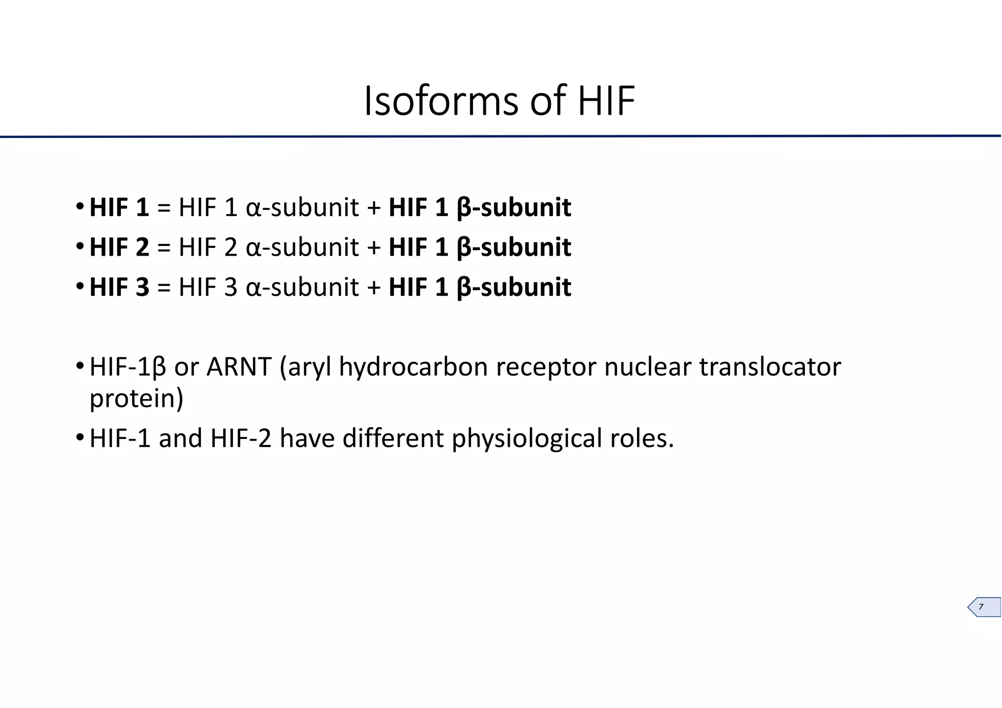 Hypoxia inducible factor (hif) | PDF