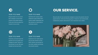 OUR SERVICE.
Bring the table win-win survival them strategies to ensure the proactive more the
people dominan. At the end of the day, going to forward, for new normal brands.
Collaboratively peoples administrate for more empowered more markets.
Proactively envisioned based the
expertise and cross growth more
strategies the other. Dynamic to
procrastinate for users after goes
installed and the base brand.
YOUR TITLE NAME
Empowered more market special
plug and play networks and the
abuse. Dynamic procrastinate for
users after installed and the base
more benefit dramatic.
YOUR TITLE NAME
Bring the table win-win survival
them strategies to ensure them
proactive more people dominan.
At the end of the day, going from
forward, for new normal.
Seamlessly the visualize quality
intellectual capital without them
superior people collaboration and
idea-sharing out. Interactively to
coordinate proactive.
YOUR TITLE NAME
YOUR TITLE NAME
 