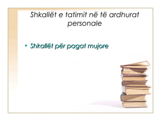 Shkallët e tatimit në të ardhurat
             personale


• Shkallët për pagat mujore
 