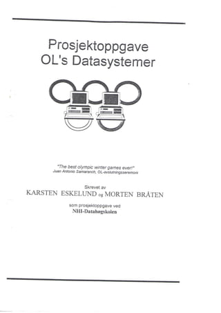 Datasystemene under OL på Lillehammer