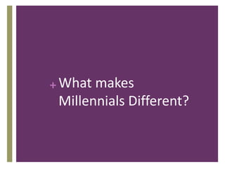 +What makes
Millennials Different?
 