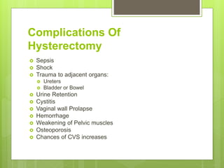 Complications After Hysterectomy
