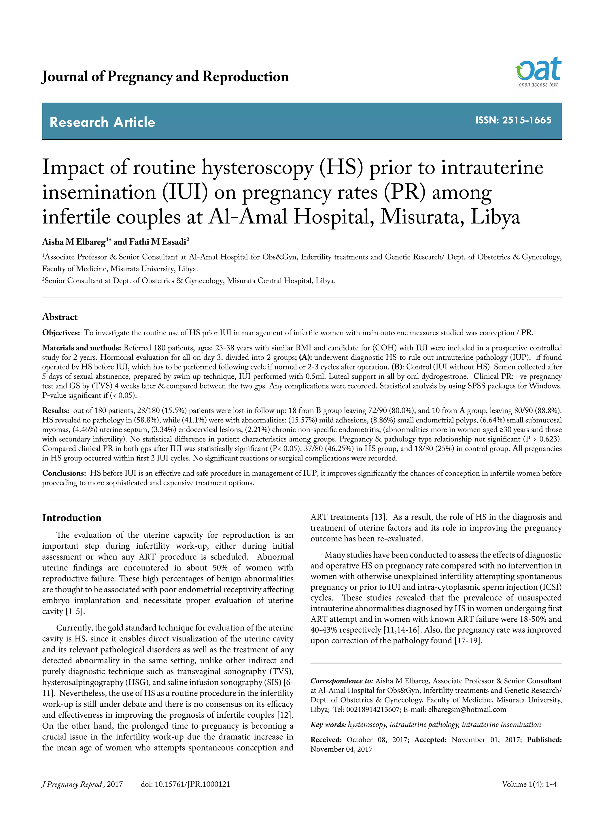 Hysteroscopy & IUI | PDF