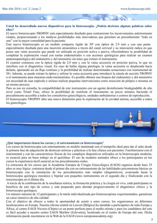 Hysteroscopy newsletter vol 2 issue 2 spanish | PDF