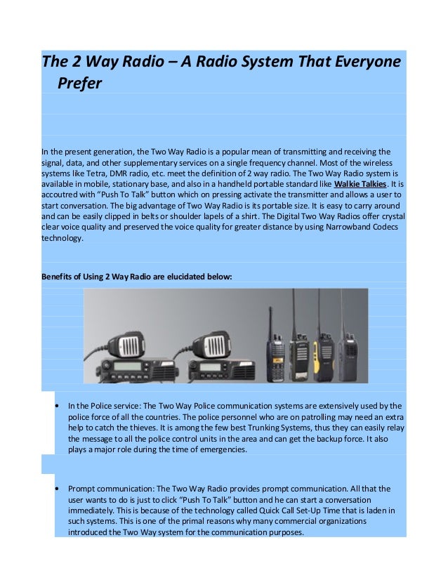 2 Way Radio