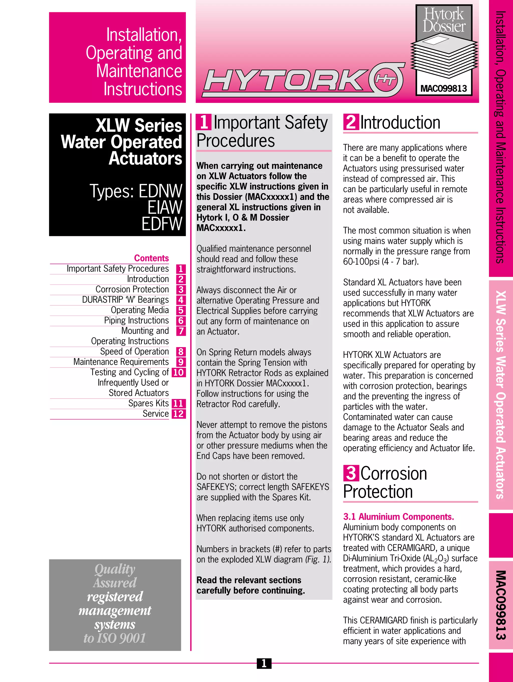 Hytork water operated valve actuator | PDF