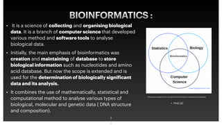 Comprehensive Overview of Bioinformatics in Pharmaceutical Science and ...