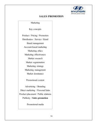 54
SALES PROMOTION
Marketing
Key concepts
Product / Pricing / Promotion
Distribution / Service / Retail
Brand management
Account-based marketing
Marketing ethics
Marketing effectiveness
Market research
Market segmentation
Marketing strategy
Marketing management
Market dominance
Promotional content
Advertising / Branding
Direct marketing / Personal Sales
Product placement / Public relations
Publicity / Sales promotion
Promotional media
 