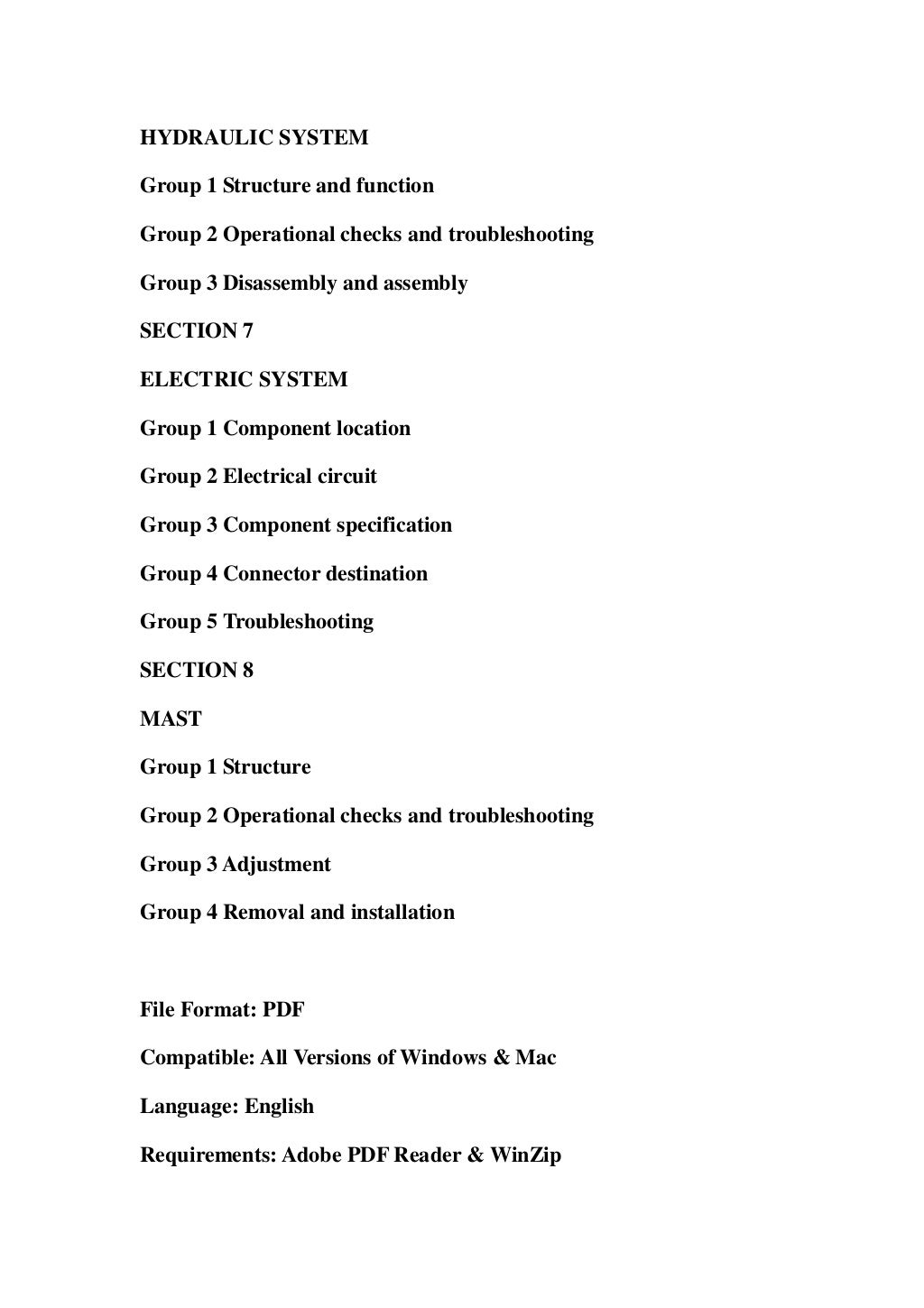 Hyundai 50 d 7e 60d-7e 70d-7e 80d-7e forklift truck service repair wo…