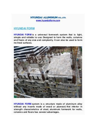 Hyundai form from hyundai aluminum