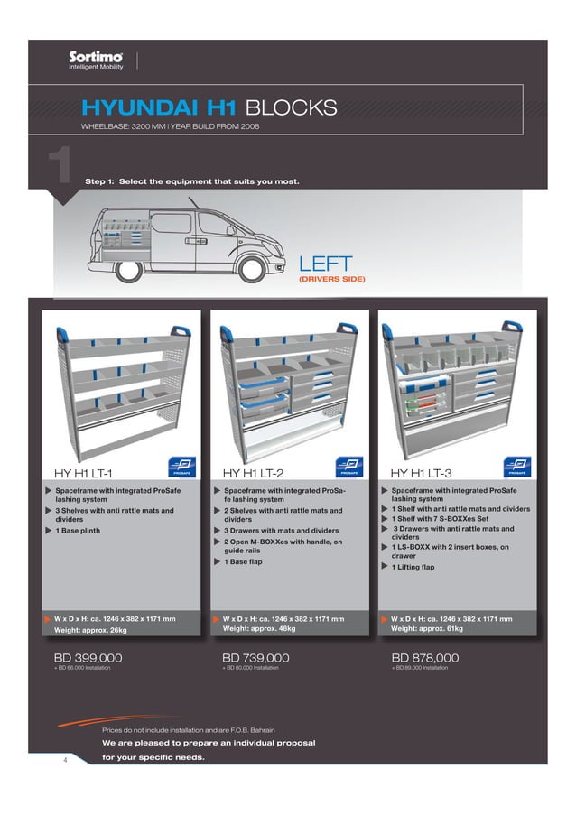 Hyundai h1 Sortimo Catalogue PDF