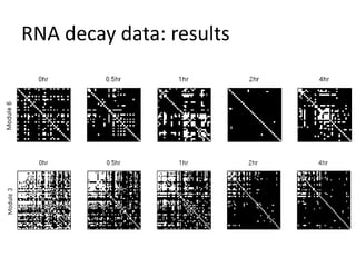 RNA decay data: results
 
