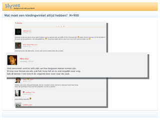 Wat moet een kledingwinkel altijd hebben?  N=900 