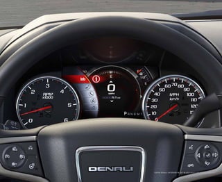 yukon denali interior in jet black shown with available equipment.
 