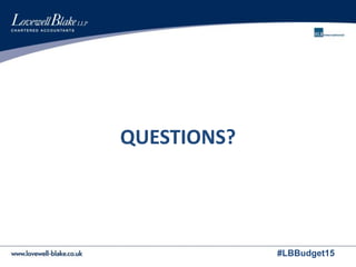#LBBudget15
QUESTIONS?
 