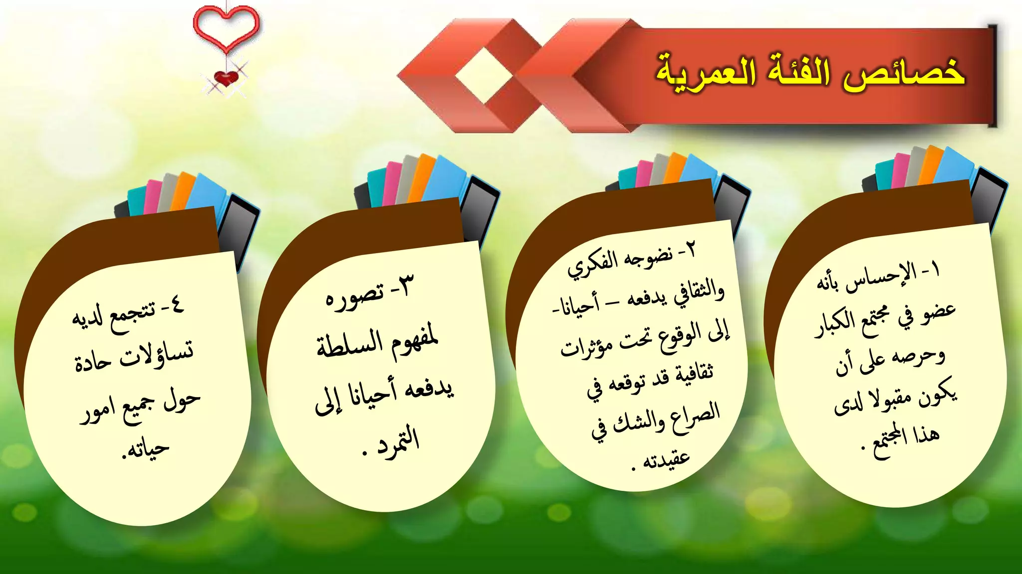 ‫العمري‬ ‫الفئة‬ ‫خصائص‬‫ة‬
 