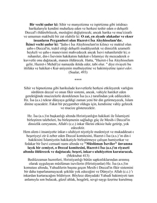 Hz. Isa Aleyhisselam Ve Mehdi