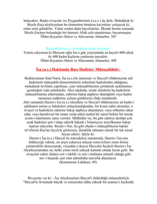 Hz. Isa Aleyhisselam Ve Mehdi