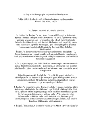 Hz. Isa Aleyhisselam Ve Mehdi