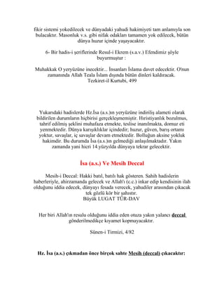 Hz. Isa Aleyhisselam Ve Mehdi