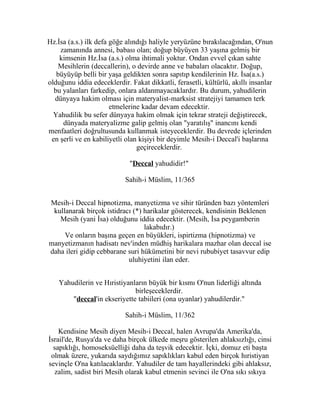 Hz. Isa Aleyhisselam Ve Mehdi