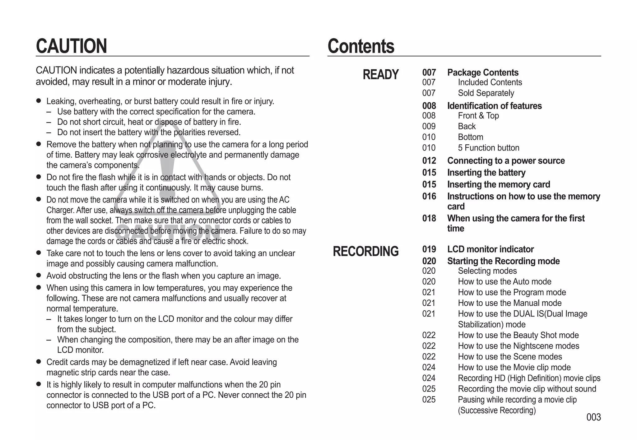 Samsung Camera HZ10W User Manual