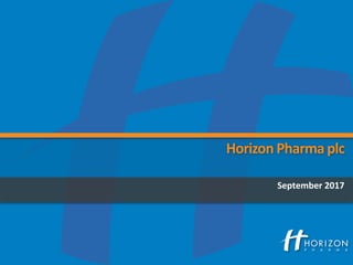 Horizon Pharmaplc
September 2017
 