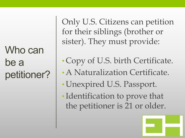 HOW TO PETITION A SIBLING IN US intelligence overview