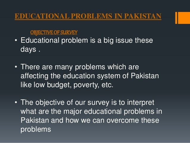our educational problems