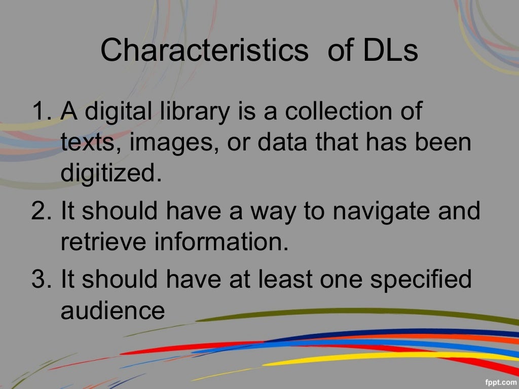 DIGITAL LIBRARIES PPT