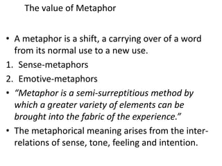 Metaphoric Criticism Examples I.A. richards criticism | PPTX