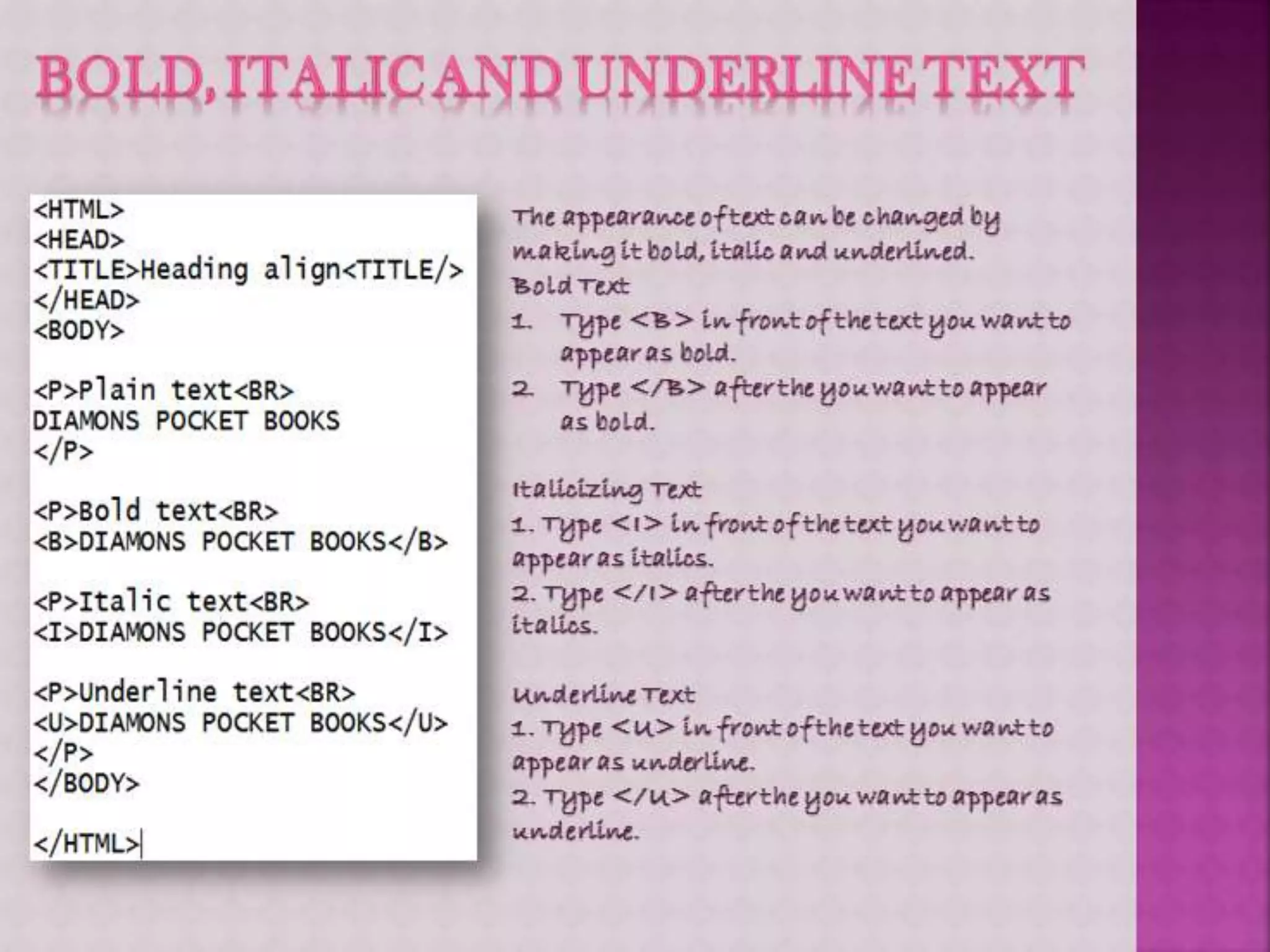 HTML PowerPoint Presentation