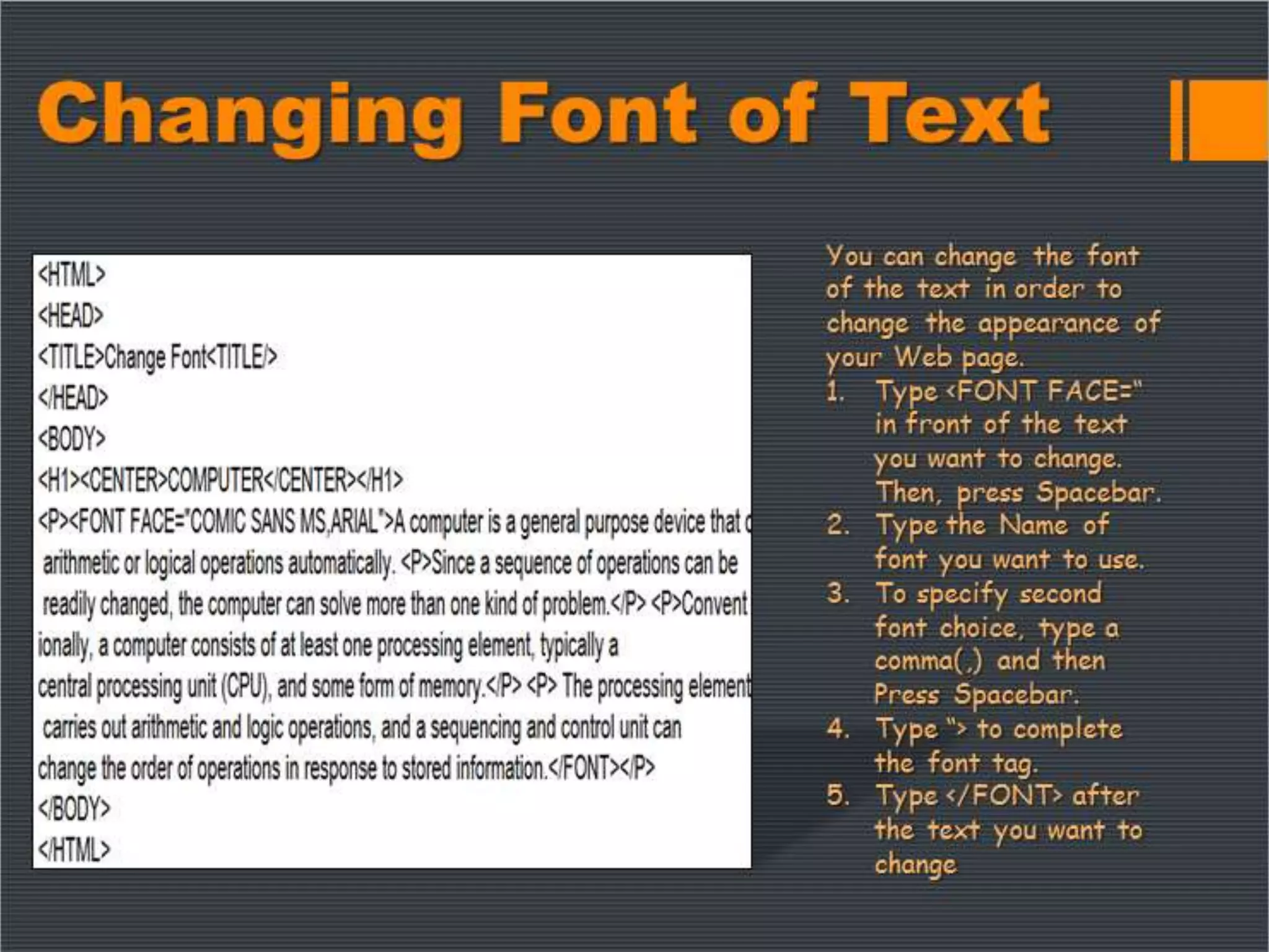 HTML PowerPoint Presentation
