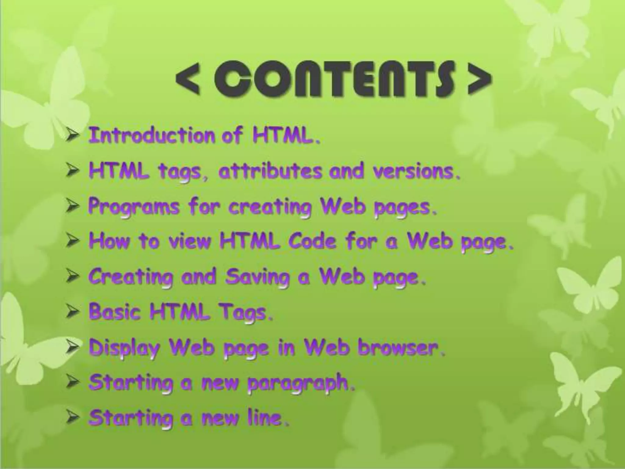 HTML PowerPoint Presentation