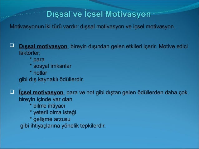 orgutsel motivasyon