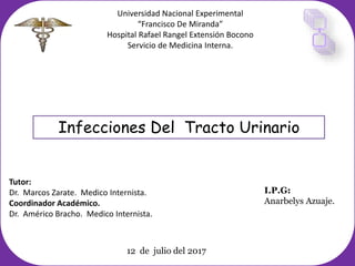 Infecciones del Tracto Urinario.