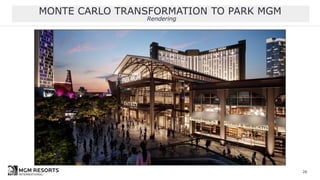 MONTE CARLO TRANSFORMATION TO PARK MGM
Rendering
26
 