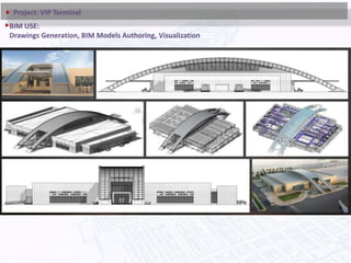 BIM USE:
Drawings Generation, BIM Models Authoring, Visualization
Project: VIP Terminal
 