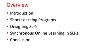 Synchronous online learning in short learning programs by Iwan Wopereis 