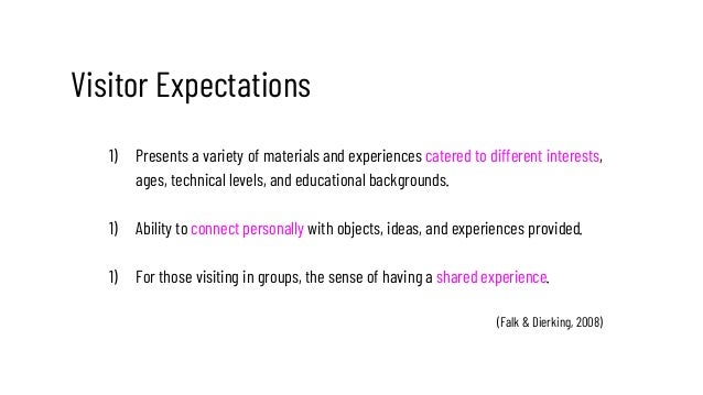 1) Presents a variety of materials and experiences catered to different interests,
ages, technical levels, and educational...