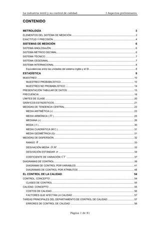 I. la industria textil y su control de calidad | PDF