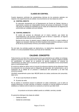 I. la industria textil y su control de calidad | PDF
