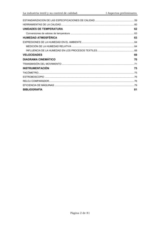 I. la industria textil y su control de calidad | PDF