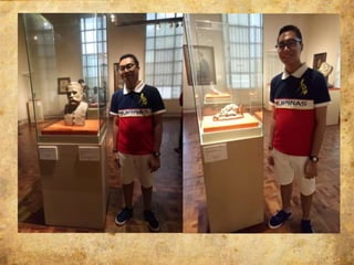 • One day in 1894, he modeled the
“Mother’s Revenge” after the puppy
of his dog, Syria was devoured by a
crocodile. Aside from these, he also
made sculptures like the bust of Fr.
Guerrico (his former professor), “The
Dapitan Girl” and the bust of Saint
Paul that he gave to Fr. Pastells.
 