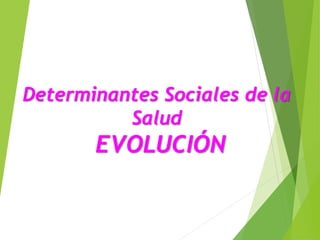 Determinantes Sociales de la
Salud
EVOLUCIÓN
 