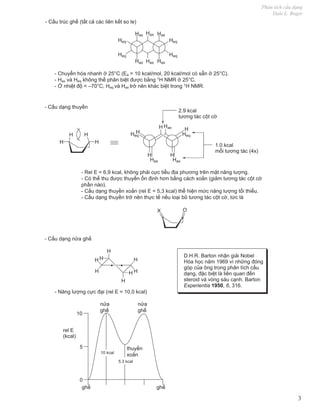 I. Phân tích cấu dạng. Được dịch từ Modern Organic Synthesis Lecture ...