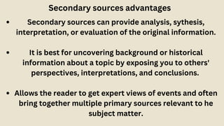 Multiple Secondary I.B. Distinction of Primary and Secondary Sources.pdf