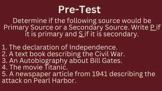 what is a secondary source declaration of independence